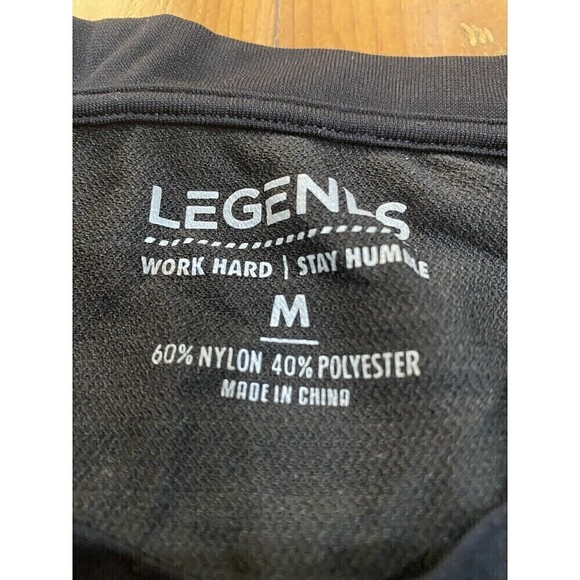 Legends Work Hard Stay Humble Tee T Shirt Mens M Black FIGHT CAMP Shirt Stretch - Picture 5 of 7
